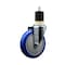Service Caster 5'' Blue Poly Wheel Swivel 1-7/8'' Expanding Stem Caster SCC-EX20S514-PPUB-BLUE-178 - alternate 1